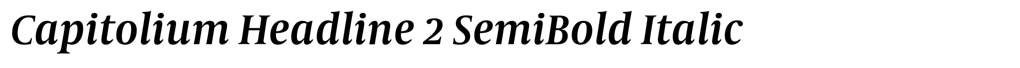 Capitolium Headline 2 SemiBold Italic image